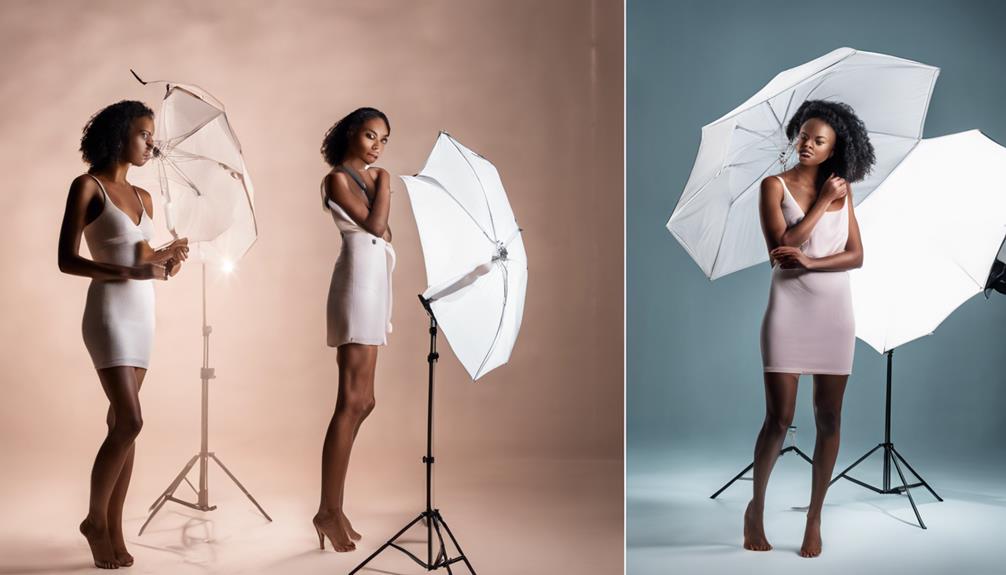 softboxes versus parabolic umbrellas